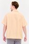 Men Regular Fit Plain Short Sleeves Casual Shirt, Peach - 3
