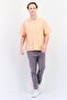 Men Regular Fit Plain Short Sleeves Casual Shirt, Peach - 4