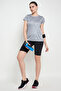 Comfort Fit Camouflage Print Active T-shirt in Steel Grey
