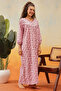 Feeding Print Me Pretty Long Nighty in Light Pink - 100% Cotton - 3