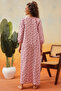 Feeding Print Me Pretty Long Nighty in Light Pink - 100% Cotton - 5