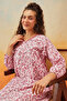 Feeding Print Me Pretty Long Nighty in Light Pink - 100% Cotton