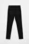Women's Elastic Waist Black Leggings Jean Pants High Waist Skinny Narrow Leg - 2