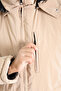 Cream Zippered Chest Pocketed Boys' Hooded Coat with Fur Inside 21358 - 8