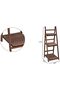 FFD Plant Stand 3 Tier Folding Plant Stand Shelves Garden Wooden Flower Pot - 2