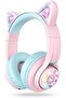 Bluetooth Kids Headphones, BTH13 Cat Ear LED Light Up Kids Wireless Headphones, 50H Playtime - 2