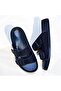 Black Orthopedic Slippers with Silvery Buckle - 2