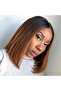 African Wig: European &amp; American Fashion Gradient Color Highlights