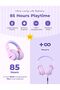 BTH12 Kids Bluetooth Headphones, LED Lights, Volume Limit, 85H Playtime, Bluetooth 5.2 - 4