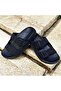 Silvery Buckle Croka Black Orthopedic Slippers