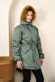 Children's Waterproof Canvas Fabric Winter Long Coat - 5