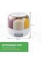 Taylor & Brown 6-Grid Rotating Rice Dispenser, 360° Round Food Storage Container, Transparent - 2