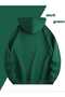 All Things Grow Printed Hooded Pocket Green Sweatshirt with Wool Inside - 2