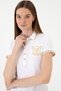 Women's White Polo Neck T-Shirt 50300676-Vr013 - 2