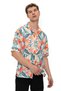 Floral Hawaiian Coast Shirt Oil Water Repellent Stain Resistant Apaç Collar Men's Shirt Beach Shirt - 2