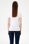 Women's White Polo Neck T-Shirt 50300676-Vr013 - 5