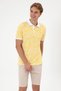 Men's Regular Fit Polo Collar Yellow T-Shirt 50299663-Vr094 - 3