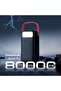 محطة طاقة محمولة بسعة 80,000 مللي أمبير في الساعة مع منفذ USB-C PD بقوة 100 واط، شحن لأربع أجهزة، مدخل لايتنينج وطاقة شمسية، بطارية LiFePO4، مصباح LED، مقبض جلدي - 4