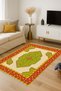 Mosso Green Traditional Themed Pattern Woven Base Modern Decorative Carpet Mosso255Green - 5