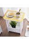 FFD Side Table End Table Sofa Side Table Bedside Table with Storage Basket Storage Unit Wooden - 5