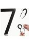 Wall - Door Number Size 15 cm - 3 mm Laser Cut Black Plexiglass Self Adhesive No -7 Seven