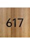 Wall - Door Number Size 15 cm - 3 mm Laser Cut Black Plexiglass Self Adhesive No -0 Zero - 2