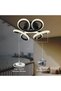 3-function LED chandelier black 27W - 4