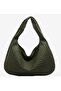 Mercan Stores Knitted Detail Wide Shopper Campané Retro Hand and Shoulder Bag - 2