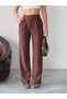Women's Valeria Waist Velcro Palazzo Pants, Crepe Fabric, 4 Seasons