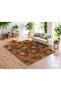 Mosso Gray Themed Colorful Floral Flowers Patterned Woven Base Modern Decorative Carpet Mosso193Grey - 3