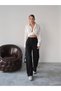 Women's Valeria Waist Velcro Palazzo Pants, Crepe Fabric, 4 Seasons - 5