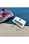 Steel Zircon Stone Hoop Pearl Earrings - 5