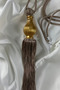 Fon Curtain Binding Gold Kuka Milk Coffee Ceiling Luxury Cornice Braçol Single Piece Curtain Holder - 3