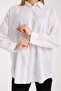 Patterned Printed Voile Loose Oversized Shirt - 7