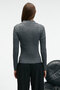 Castana Women's Polo Neck Button Regular Fit Knitwear Anthracite Sweater - 7