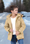 Children's Waterproof Canvas Fabric Fur Winter Thick Coat - Durable and Machine Washable
