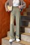 Khaki Trousers with Grass Detail