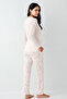 Women's Winter Regular Fit Pink Pajama Set Pc9066-S-V1 - 4