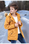 Children's Waterproof Canvas Fabric Fur Winter Thick Coat - Durable and Machine Washable - 5
