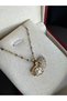 Women's Steel Necklace - Oyster Detail with Zircon Stone, White Color, Women's Necklace