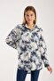 Batik Patterned Modal Loose Oversize Shirt