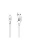 كابل USB إلى Lightning من القماش بطول 1.2 متر مع منظم - أسود - 5