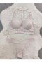 - Underwire Underwear Set with Lace and Tulle Detail - Underwear Set - Dowry - 3