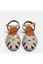 Large Size Women's Khaki Leather Sandals 41-42-43-44-Mink Leather - 3