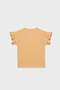 Girl's T-Shirt with Ruffle Sleeves - 6