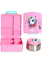 Kids Bento Lunch Box with Thermos Jar - Leak-Proof Stainless Steel Lunch Box, 4 Compart