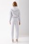 Women's Hooded California Embroidered Stopper Detailed Tracksuit Set Gray - 2606 - 8