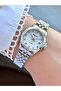 Silver White Dial Metal Cord Women Wrist Watch with Calendar - 2