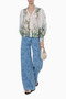Paisley Patterned Wide Leg Jeans - 2