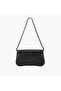 Quilted Shoulder Bag with Chain Accented Strap and Flap Closure - 2